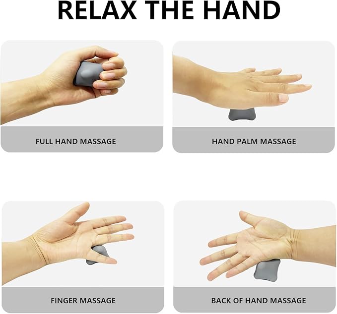 Reaction Training Ball & Six-Point Spike Massage Ball Set,2 Different Massage Balls for Hand and Foot Relaxation,Deep Muscle Relief,Ideal for Athletes & Everyday Use(Grey/Grey 2 Pieces)
