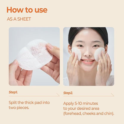 SKINFOOD Carrot Carotene Calming Water Toner Pads, Korean Skin Care Toner Pad for Face, Deep Hydrating, Soothing, After Sun Skincare for Sensitive Skin, Redness Relief, 100% Cotton, 8.81 oz (60 Pads)