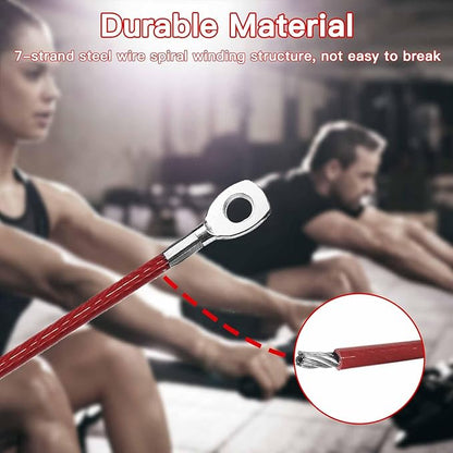 Replacement Cables for Home Gym, Fitness Pulley Cable, Weight Machine Replacement Cable -Thick 5mm(0.2inch) Heavy Duty Steel Wire Rope for Home Gym Cable