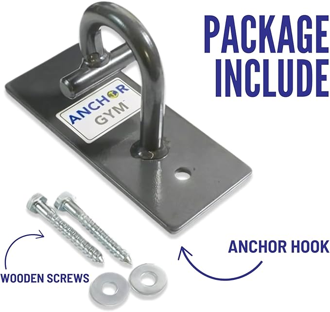 Anchor Gym H1 Ceiling & Wall Mount Anchor for Resistance Bands, Exercise Bands Mount for Bodyweight Straps, Strength Training and Home Gym (Wood Screws Included)