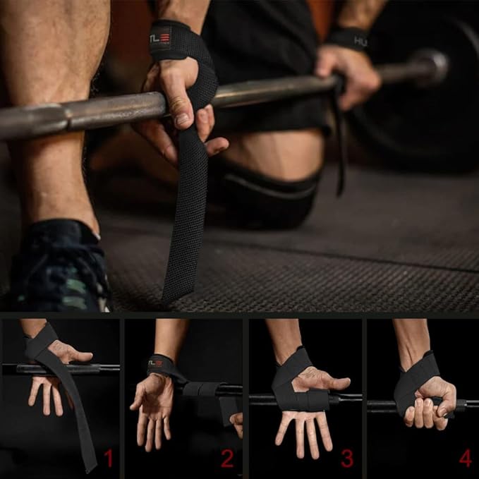 Lifting Straps for Weightlifting & Deadlifts – 21" Wrist Straps with Thick Neoprene Padding – Pro Heavy Duty Gym Wrist Wraps for Powerlifting, Bodybuilding & Strength Training for Men & Women