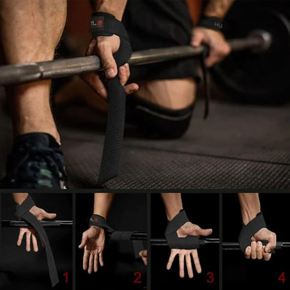 Lifting Straps for Weightlifting & Deadlifts – 21" Wrist Straps with Thick Neoprene Padding – Pro Heavy Duty Gym Wrist Wraps for Powerlifting, Bodybuilding & Strength Training for Men & Women