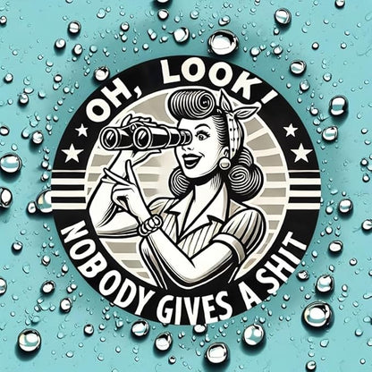1pc Humorous Quote Round Iron Sign, 8x8 Inch "Nobody Gives a Shit" Wall Art, Decorative Metal Plaque for Home, Garage, Street, Backyard, Club, Bar, Cafe - Gift Idea