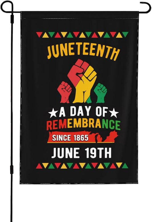Juneteenth Garden Flag – 12.5x18 Inch Outdoor juneteenth Decorations Banner, african american flags Yard Decor,Black History Month Freedom Day Gift