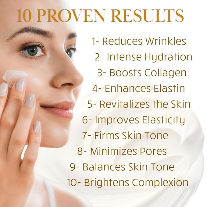 Face Moisturizer For Women. Anti-Aging Wrinkle Cream for Face and Neck with Hyaluronic Acid, Collagen, Squalene, Vitamin C, A & E - Hydrating & Firming Skincare for Women