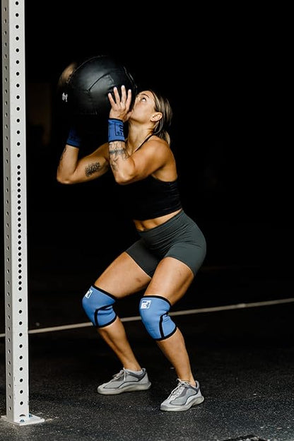 Element 26 Knee Sleeves for Weightlifting (Sold as a Pair) - 6mm Premium Neoprene for Compression, Mobility, and Warmth - Compression Sleeve for Functional Fitness, Squats, Deadlifts (Medium, Blue)