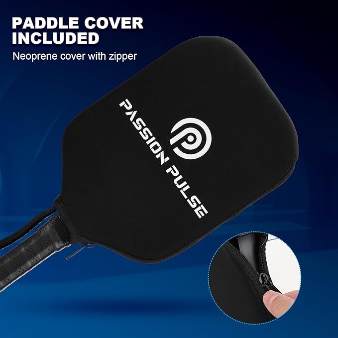 Pickleball Paddles 2025,Raw Carbon Fiber Surface（CFS） 16mm T700 High Grit & Spin, Pro Pickle Ball Paddles Designed for Ultimate Spin & Consistency