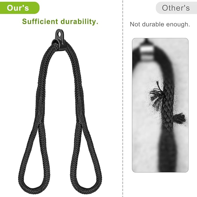 Kipika Tricep Rope 40 Inch - Heavy-Duty Nylon Gym Pull Down Rope for Cable Machine - Cable Machine Accessories for Home Gym - Cable Machine Attachments Pulley System