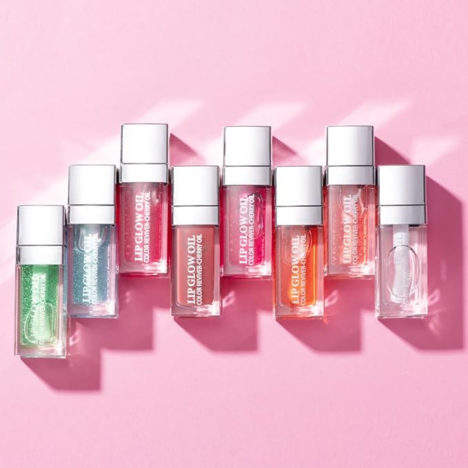 Hydrating Lip Glow Oil, Lip Oil Gloss Transparent Toot Tinted Nourishing Long Lasting Repairing Lightening Lip Lines (BERRY) 0.2 OZ