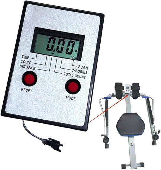 Home Rowing Machine Monitor, Speedometer Counter Gym Replacement Monitor Speedometer Counter Gym Accessories for Home Fitness Riding Bike Device