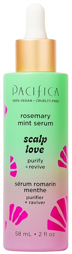 Pacifica Scalp Love Rosemary Mint Serum - Dry, Flaky, and Itchy Scalp Serum, Hydrating, Moisturizing, and Calming Treatment Formulated with Witch Hazel, Vegan and Cruelty-Free - 2 Fl Oz