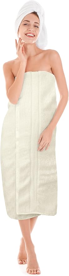 Utopia Towels Luxurious Jumbo Bath Sheet 2 Piece, 600 GSM, 35 by 70 Inches, 100% Ring Spun Cotton, Highly Absorbent and Quick Dry Extra Large Bath Towel, Super SoftTowel, Ivory
