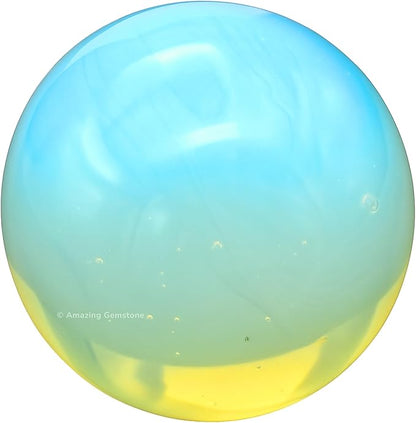 Amazing Gemstone Opalite Crystal Ball with Stand - 2" Inches Crystal Sphere Meditation Balls for Witchcraft and Decorative Balls