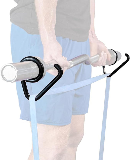 Serious Steel Fitness Resistance Band Collar Hooks (Pair) Use with Any 2"" Olympic Bar | Add Dynamic Resistance to Your Workout