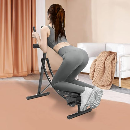 Ab Trainer Abdominal Workout Machine Waist Cruncher Core Toner, Height Adjustable Abdominal Whole with LCD Monitor, Body Workout Machine for Home, Companies, Gyms