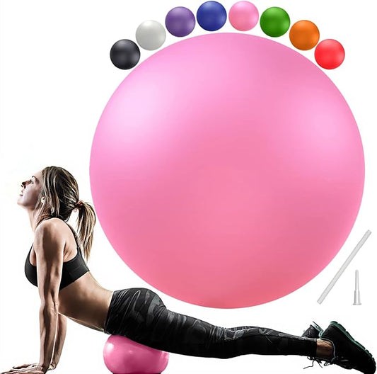 Soft Pilates Ball 9 Inch, Ideal Small Exercise Ball Between Knee Squeeze for Physical Therapy Yoga Core Medicine Abs Pt Bouncy, Mini Rubber Fitball Barre Workout Equipment for Women Men Kid Toddler