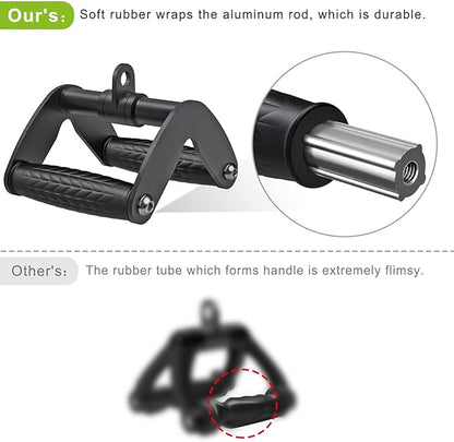 SELEWARE Tricep Rope Cable Machines Attachments for Gym, Heavy Duty Universal Tricep Pull Down Rope with Soft Rubber Ends for Home Gym Workout Biceps Back Shoulders