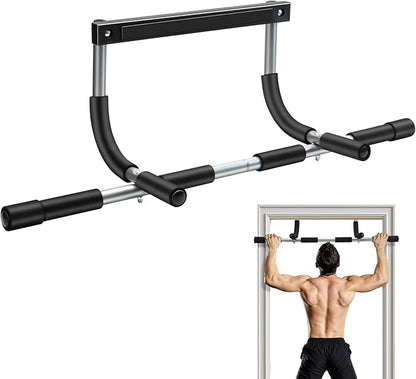 Pull Up Bar for Doorway, Adjustable Width Locking, Thickened Stee, Upper Body Fitness Workout Bar, Multi-Grip Strength for Doorway, Indoor Chin-Up Bar Fitness Trainer for Home Gym Portable