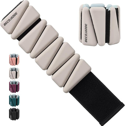 Ankle Weights Set of 2 (1 lb/2 lb/3 lb Each) Adjustable Wrist Weights for Women Men Wearable Arm Leg Weight for Pilates, Running, Walking, Workout, Yoga