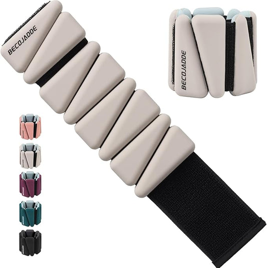 Ankle Weights Set of 2 (1 lb/2 lb/3 lb Each) Adjustable Wrist Weights for Women Men Wearable Arm Leg Weight for Pilates, Running, Walking, Workout, Yoga