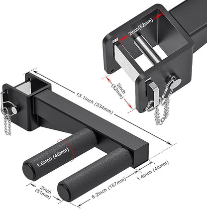 Dip Bar Attachment for Power Rack, Non-Slip Wide & Narrow Grip Handles, 500 lbs Capacity, Squat Rack Attachment for Dips, Inverted Rows, Push-Ups