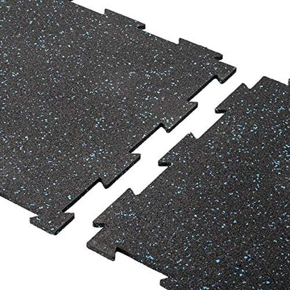 Playsafer Genaflex Lite Rubber 8mm Interlocking Tiles for Gym Flooring, Exercise Equipment, Exercise Areas - 20" X 20"
