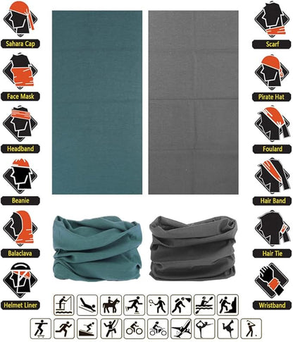 Headband Neck Gaiter Head Wrap Headwear Face Mask Magic Scarf Bandana for Men and Women