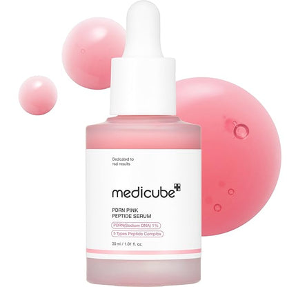 medicube Salmon DNA PDRN Pink Peptide Serum, Pink glow serum, Peptide, Niacinamide, Hydrating & Moisturizing & Firming, Uneven Skin Tone, Korean Skincare | 1.01 fl.oz. (1.01 fl.oz., Salmon DNA PDRN)