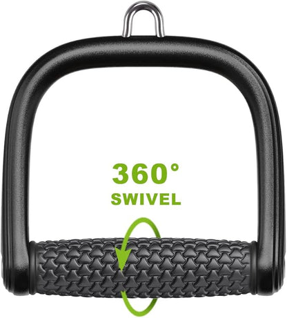 BeneLabel D Handle Cable Attachment, Cable Attachments for Gym, Non-Slip and Comfortable Grip, Solid Aluminum Alloy Handle, Suitable for Home and Gym