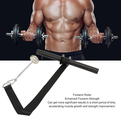 Forearm Roller Versatile Sturdy Strengthener for Home Gym Workout Iron Material with Weighting Accessory