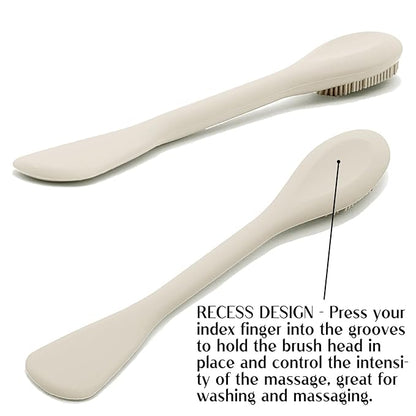 Face Mask Brush Applicator, Mask Brushes For Facials Cleansing & Exfoliating, Facial Clay Mask Applicator Tool Silicone Mask Spatula Cream Skincare For Apply Cream, Lotion, Mud, Clay (Black+Starlight)