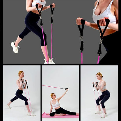 180lb Pilates Bar Kit with Resistance Band(6 x Resistance Bands),6 Level for Women Full Body Workouts,Lady Portable Resistance Band or Workout Bands for Physical Therapy Yoga,Pilates,Home&Gym for You