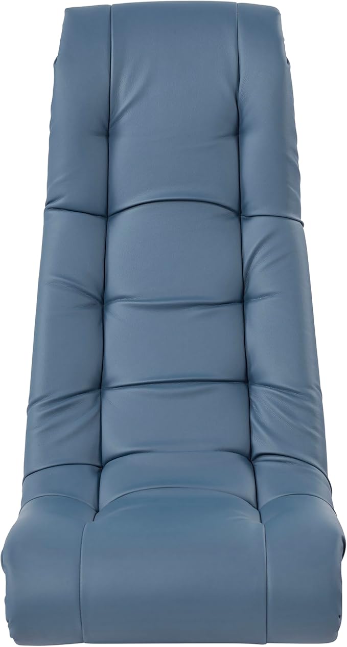 FDP Tufted Floor Rocker for Kids, Teens and Adults; Comfortable, Ergonomic Chair for Reading, Playing Video Games, or Watching TV - Powder Blue, 10488-PB