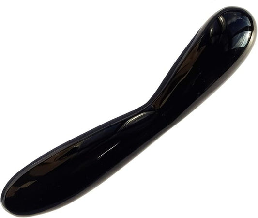 Chakra Crystal Gemstone Wand 8 inch (21 cm) Long, with Curved Shaft, Excellent for Healing, Massage, Meditation, Reiki or Manifestation