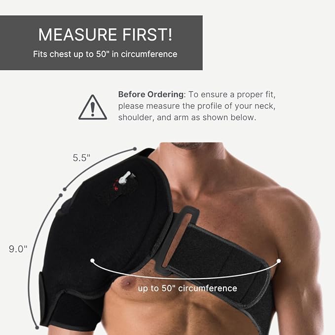 NatraCure Advanced Hot or Cold Therapy Shoulder Ice Pack Wrap, for Shoulder Pain Relief - (Heating Pad for Rotator Cuff Injuries, Surgery, Gym Injuries, Baseball, Pitching) - 16032