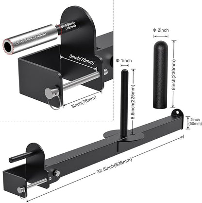 Belt Squat Attachment for 2" x 2" or 3" x 3" Power Rack with 5/8" or 1" Holes, Landmine Belt Squat Machine, Compatible with 1" & 2" Weight Plates, Home Gym Squat Rack Accessories