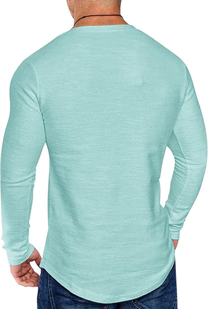 COOFANDY Men 2 Pack Muscle Fitted T Shirt Gym Workout Athletic Long Sleeves Tee