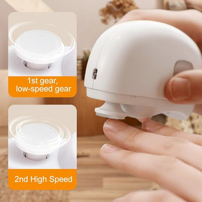3 in 1 Automatic Electric Nail Clipper with Polishing, Safe and Convenient Nail Trimmer, Two-Speed Adjustment Electric Toe Nail Clippers Nail Cutter with Light for Kids Adults (White)