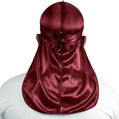 ForceWave 2 Pieces Silky Durag Pack for Men Women Waves, Premium Satin Deluxe Du-rag