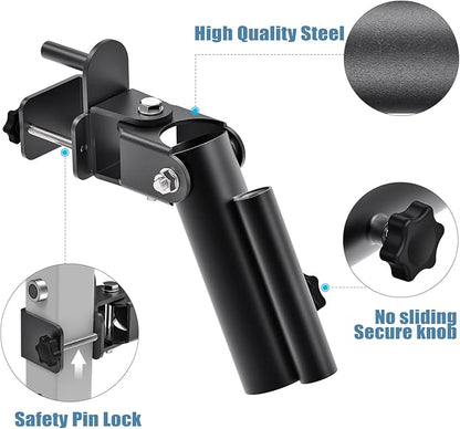 Kipika T-Bar Row Landmine Attachment - Heavy Duty Row Platform with Swivel - Suitable for Standard & Olympic Bars - Ideal for Home Gym Workouts