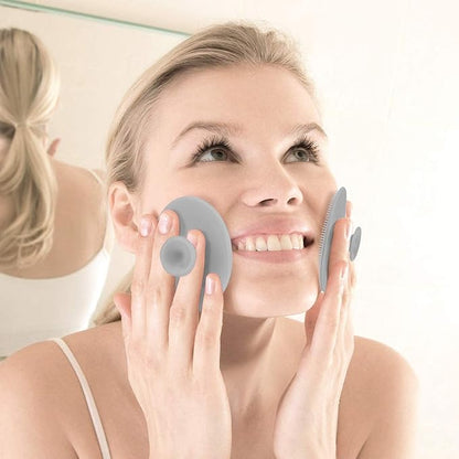 Silicone Face Scrubber Exfoliator Facial Cleansing Pads Precision Pore Cleansing Pad Acne Blackheads Removing Face Brush Baby Shower Tool Brushes, Valentine's Day Gift for Makeup Lover
