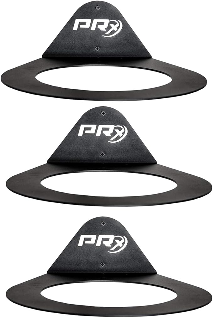 PRx Performance Medicine Ball Storage, USA Made Exercise Ball Holder, Wall Mounted, Powder Coated, Space Saving Home Garage or Commercial Gym Accessory, 9 inch Hole Diameter