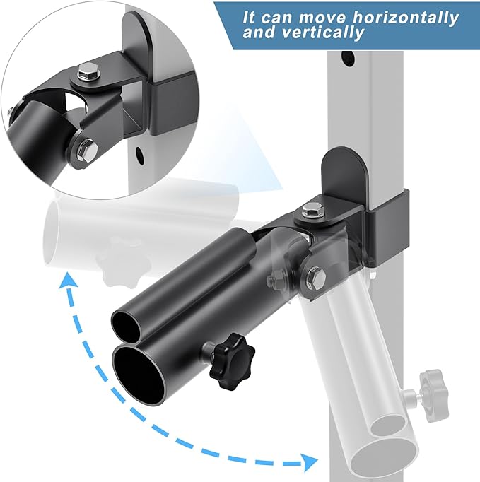 Kipika T-Bar Row Landmine Attachment - Heavy Duty Row Platform with Swivel - Suitable for Standard & Olympic Bars - Ideal for Home Gym Workouts