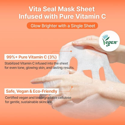 Hanskin Vitamin C Glow Duo – Powder Facial Cleanser & Sheet Mask Set | Gentle Exfoliation, Hydration & Radiant-Looking Skin | Korean Skincare Routine for Dull, Dry & Sensitive Skin, K-Beauty