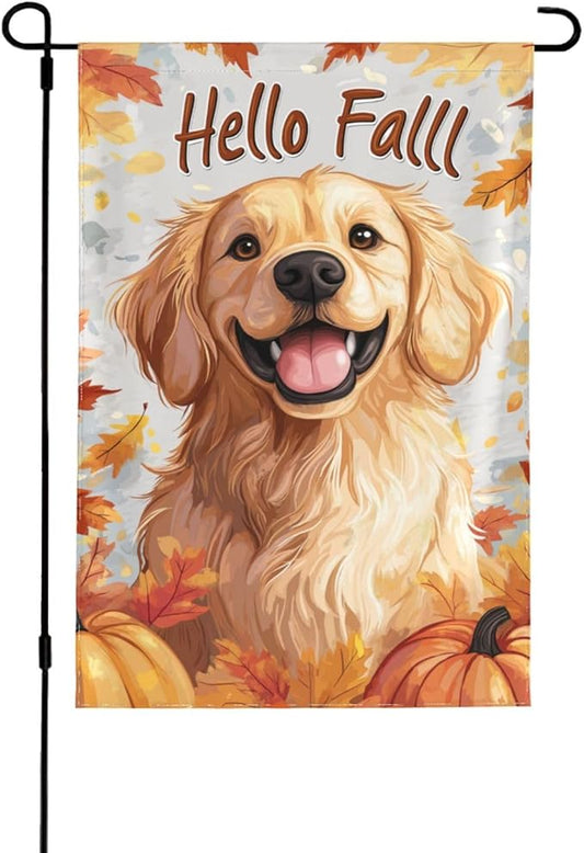 Dog Garden Flag 12x18 In Double Sided Yard Flags Lawn Sign Decor No Flagstand