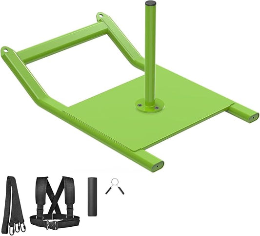 Kipika Weight Sled, Workout Sled, Fitness Strength Training Sled, Speed Training Sled for Athletic Exercise, Speed Improvement, Easily Through Obstacles, Suitable for 1" & 2" Weight Plate