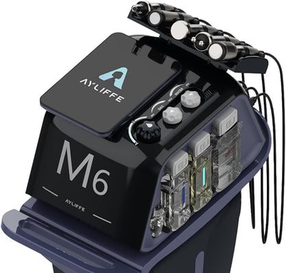 M6 Professional Skin Care Device, 6-in-1 Salon Beauty Machine for Cleansing, Repairing, Lifting, Brightening, Moisturizing, Acne Care