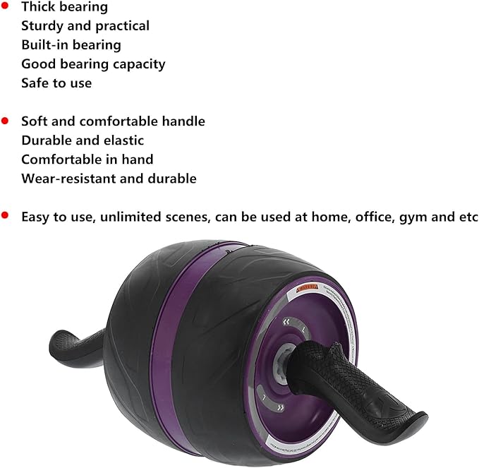 Abdominal Roller Wheel Noiseless Roller Workout Equipment Gym Fitness Training Roller for Home Gym Workout
