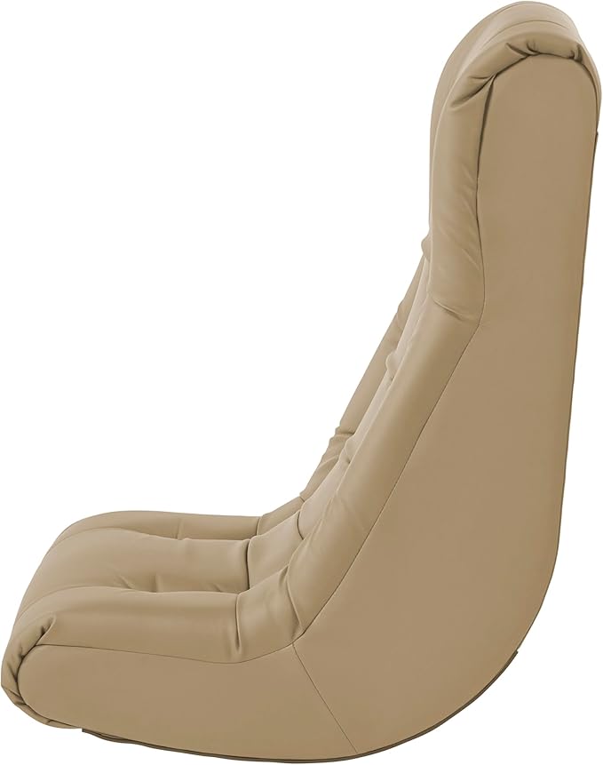 FDP Tufted Floor Rocker for Kids, Teens and Adults; Comfortable, Ergonomic Chair for Reading, Playing Video Games, or Watching TV - Sand, 10488-SD