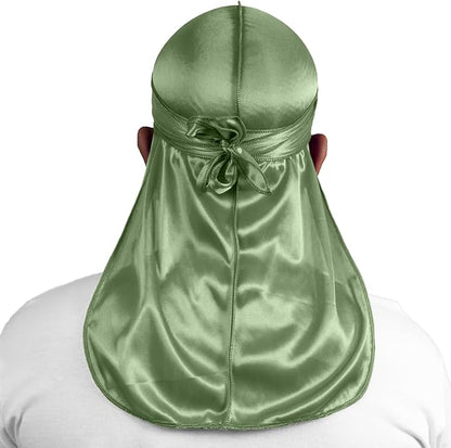 ForceWave 2 Pieces Silky Durag Pack for Men Women Waves, Premium Satin Deluxe Du-rag